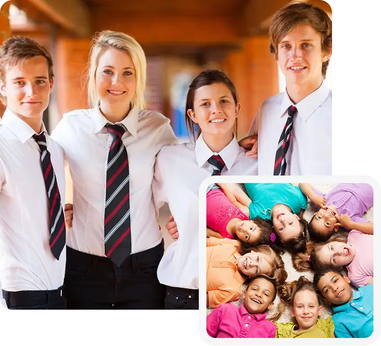 A group of people wearing ties and posing for the camera.
